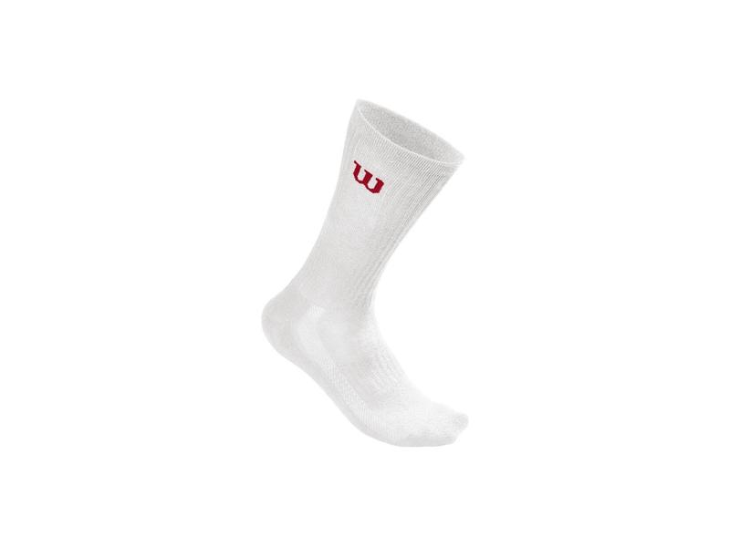 Wilson Crew Sock White 3-pack